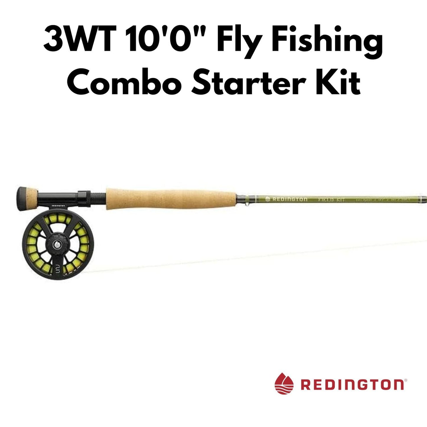 Redington Euro Nymph Fly Fishing Field Kit, 10' Medium Action Rod and Run Reel, Euro Nymph Fly Line, Carrying Case