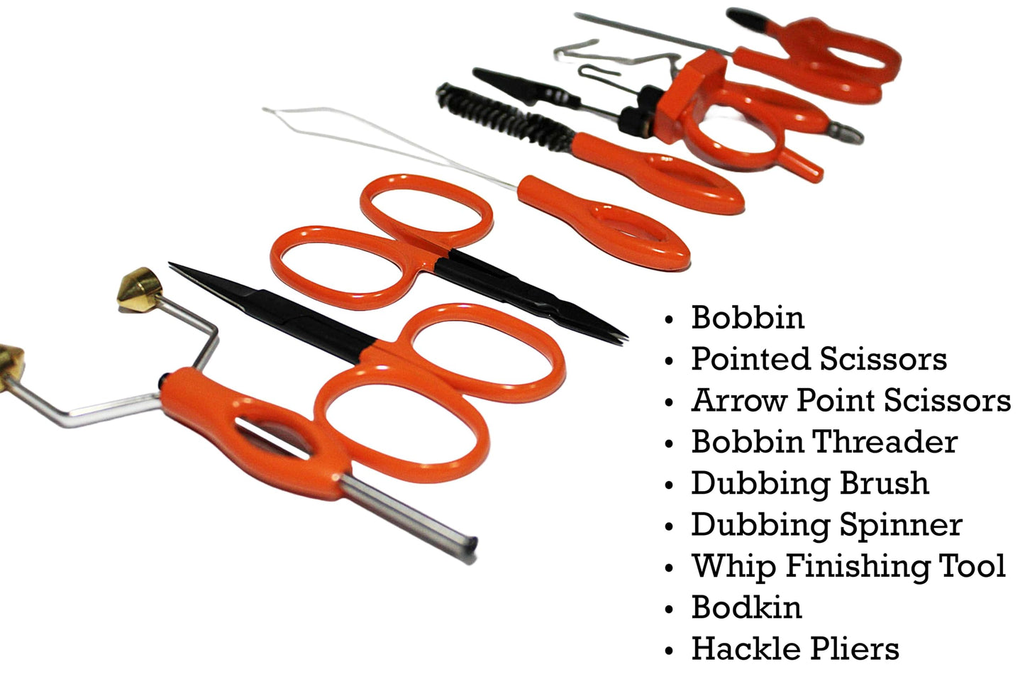 Tinfish Tackle Co. Deluxe Fly Tying Tool Kit | 9 Pc | for Beginner or Expert |