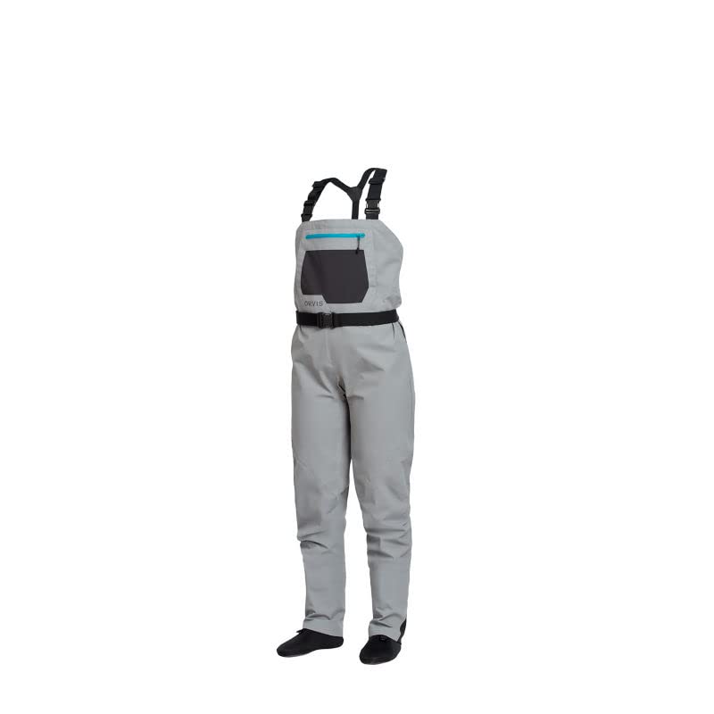 Orvis Clearwater Chest Waders for Women - Waterproof Fly Fishing Waders with Neoprene Booties, External Storage Pocket, Stone - L/Regular