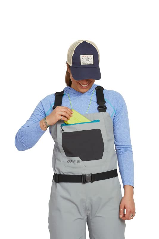 Orvis Clearwater Chest Waders for Women - Waterproof Fly Fishing Waders with Neoprene Booties, External Storage Pocket, Stone - L/Regular