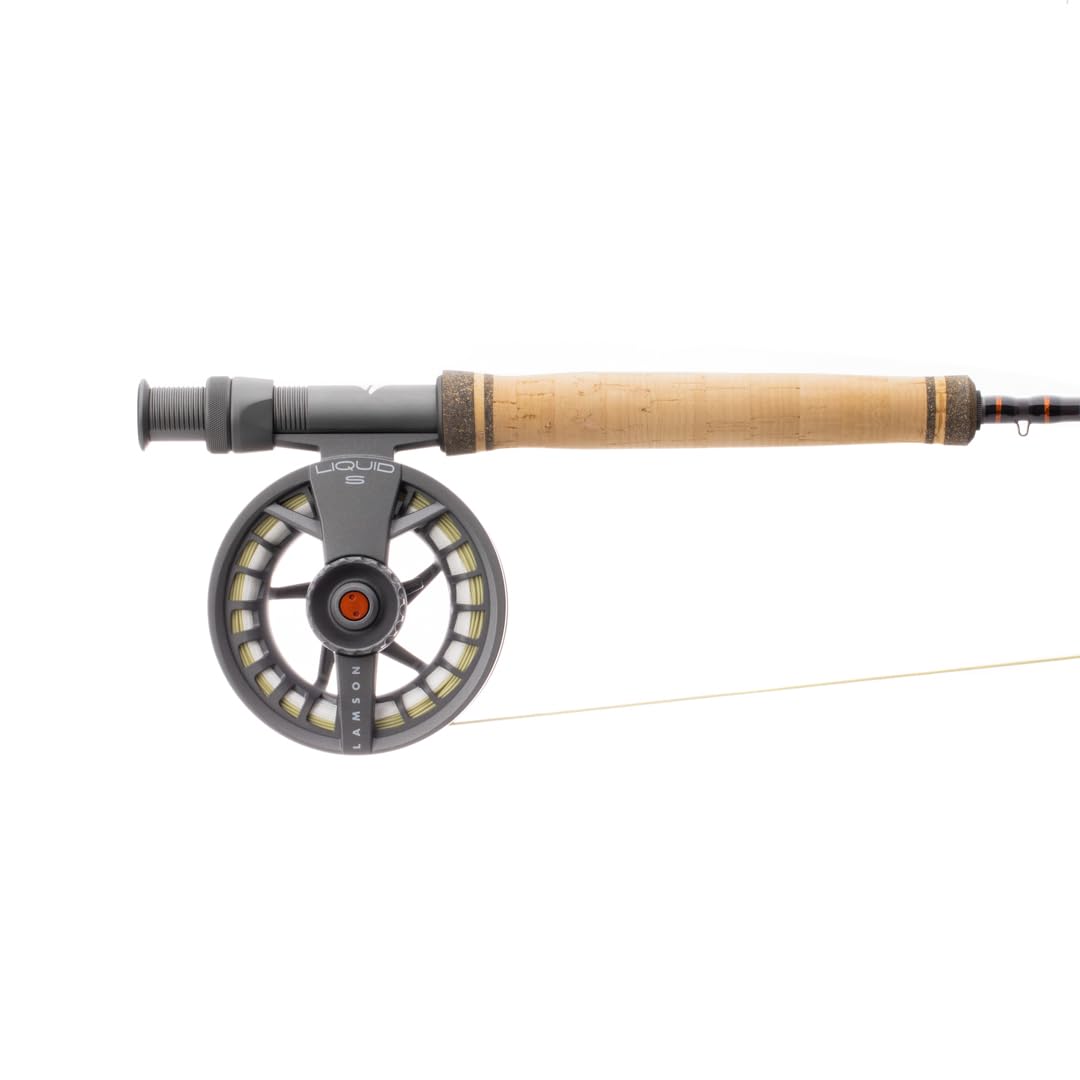 LAMSON | Liquid Combo 5wt. Fly Fishing Rod and Reel Pre Spooled | U.S. Made Fly line | Cordura Travel Tube & Padded Reel Case | Medium Fast Action 9 Foot 4-Piece