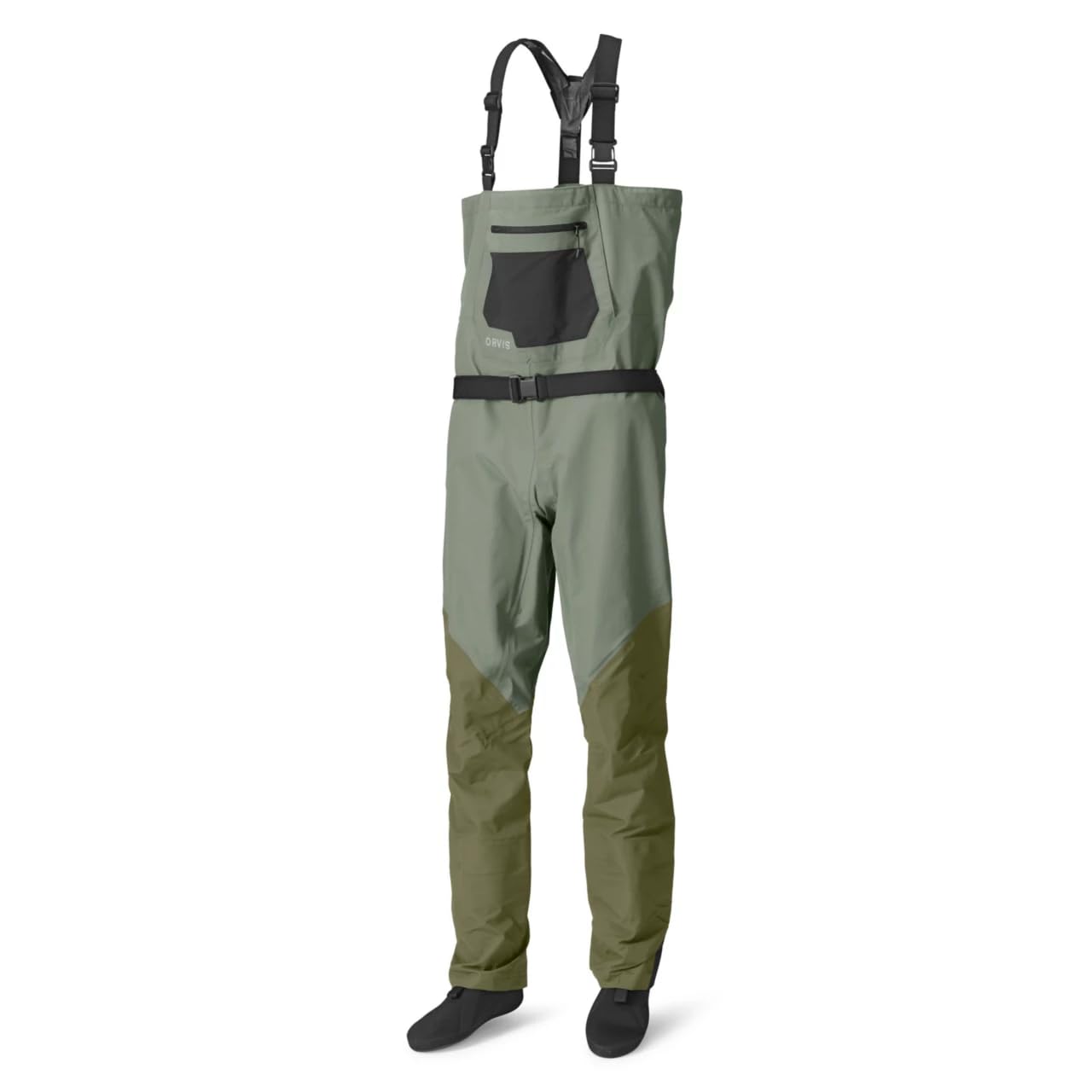 Orvis Clearwater Chest Waders for Men - Waterproof Fly Fishing Waders with Neoprene Booties, External Storage Pocket, Sagebrush - XX-Large Short