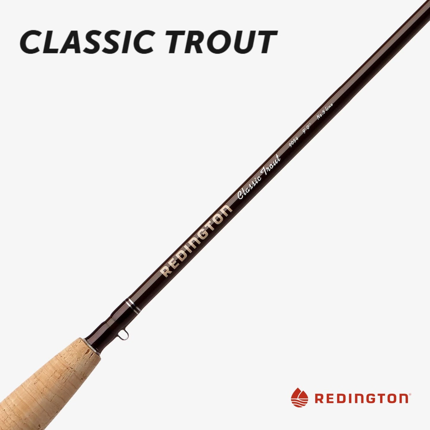 Redington Classic Trout Freshwater Fly Fishing Rod - Moderate Action 4-Piece Fly Rod - Case Included - 4WT 8'6"