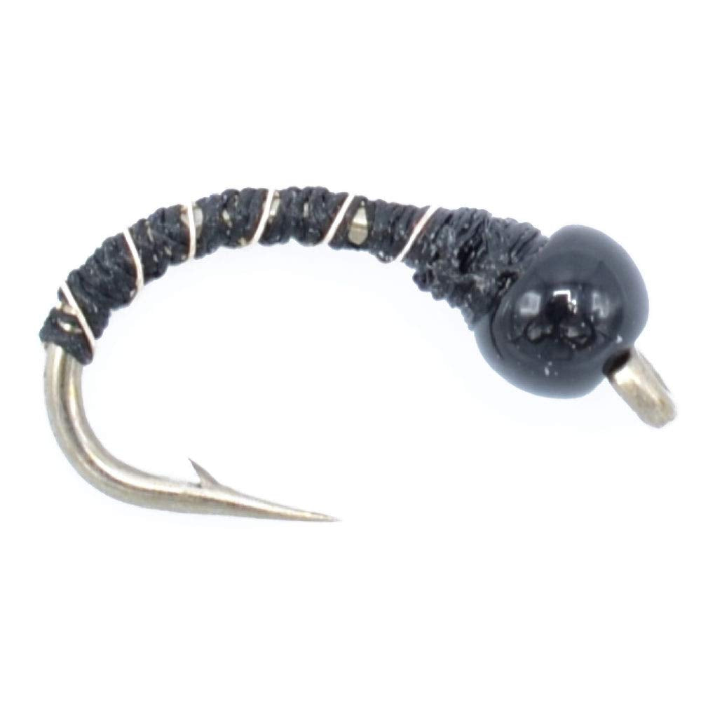 The Fly Fishing Place Bead Head Rainbow Warrior and Zebra Midge Assortment - 1 Dozen - 3 Each of 4 Patterns Sizes 14, 16, 18 - Tailwater Fly Fishing Flies Collection