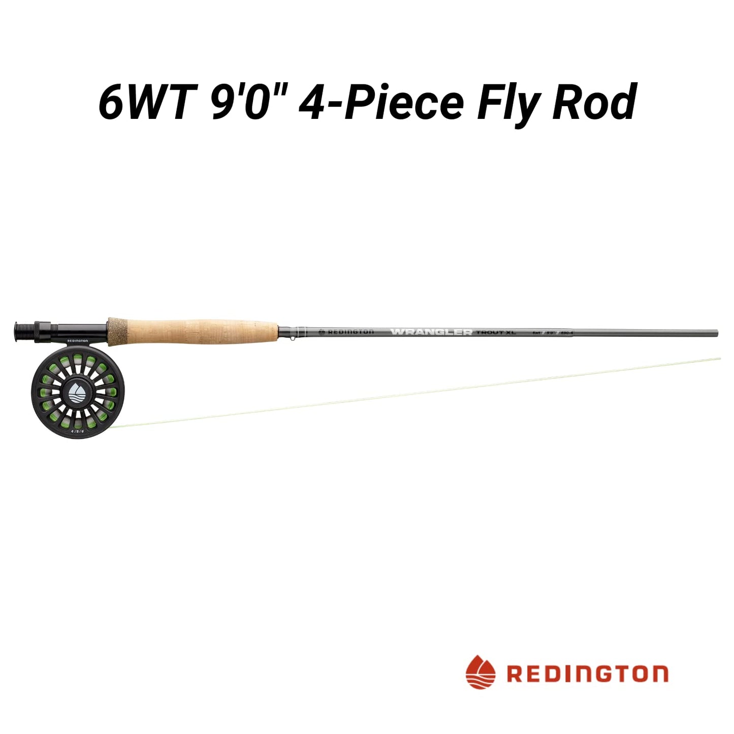 Redington Wrangler Trout XL Fly Fishing Kit, 6 Weight 9 Foot Rod, Crosswater Reel, Fly Line, Leader, & Carrying Case