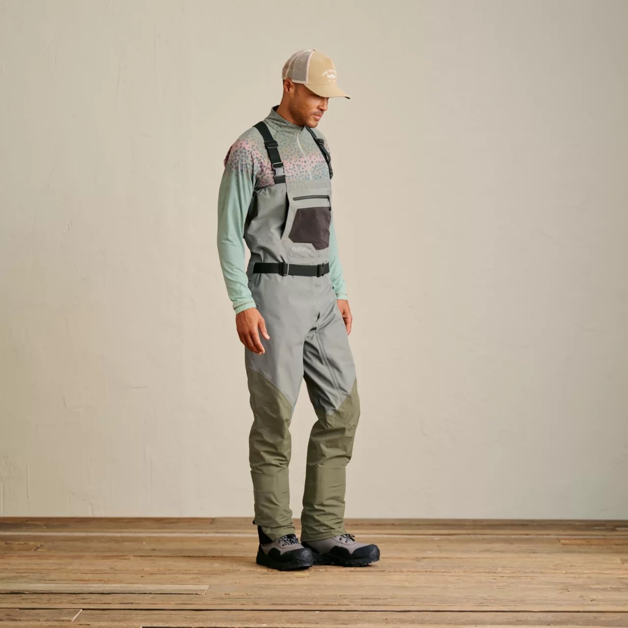 Orvis Clearwater Chest Waders for Men - Waterproof Fly Fishing Waders with Neoprene Booties, External Storage Pocket, Sagebrush - XX-Large Short