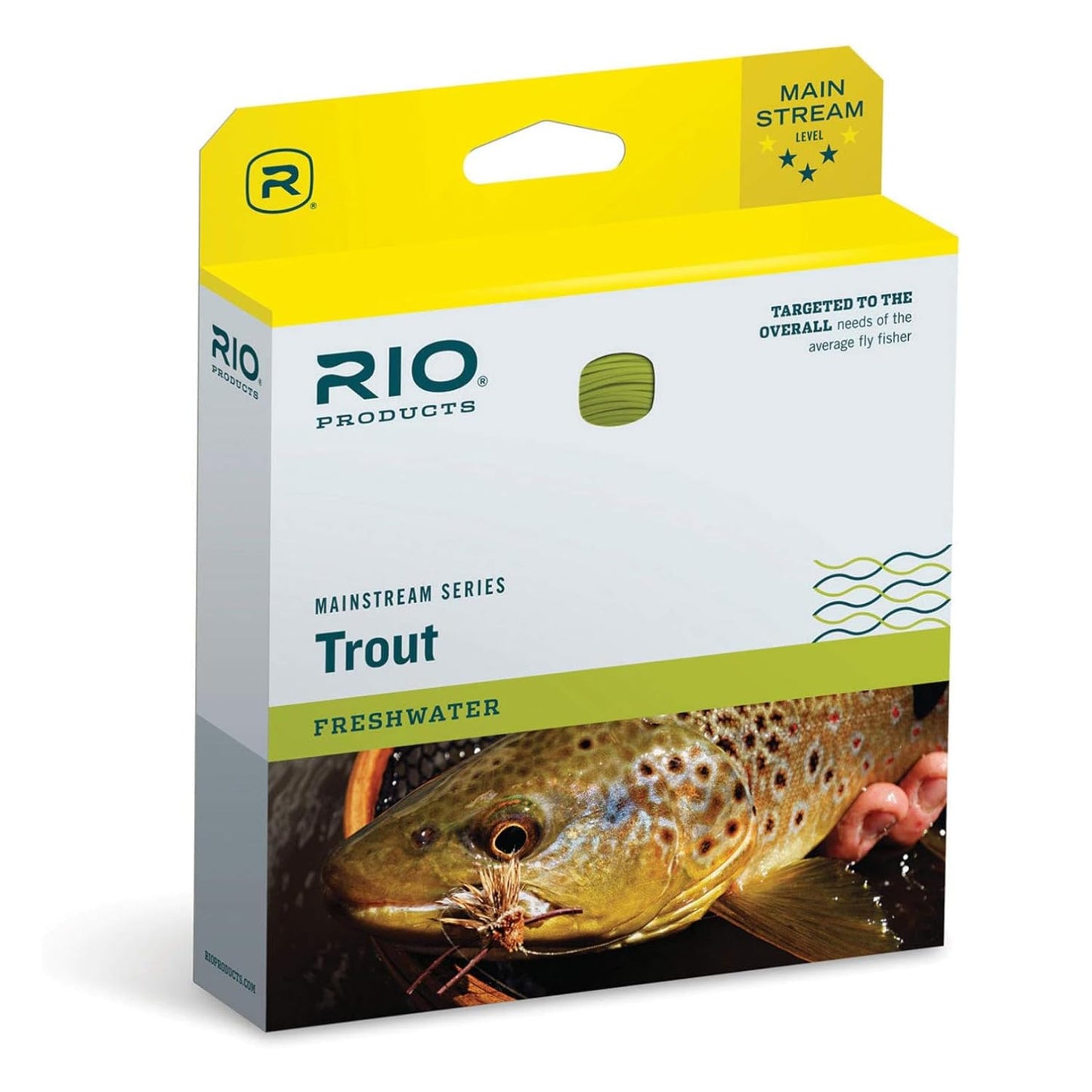 RIO Products Mainstream Trout DT Fly Line - Developed for The Average Fly Fishermen - Easy Casting and Smooth Design - Freshwater - 5 Weight