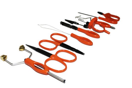 Tinfish Tackle Co. Deluxe Fly Tying Tool Kit | 9 Pc | for Beginner or Expert |