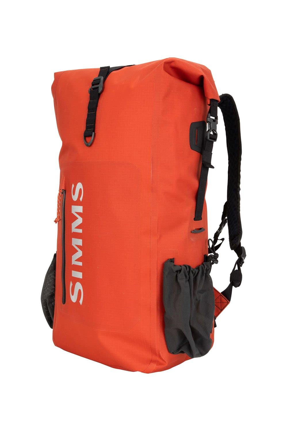 Simms Dry Creek Roll Top Backpack, Waterproof Bag, Simms Orange