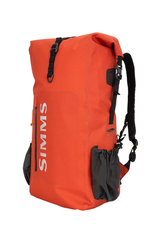 Simms Dry Creek Roll Top Backpack, Waterproof Bag, Simms Orange