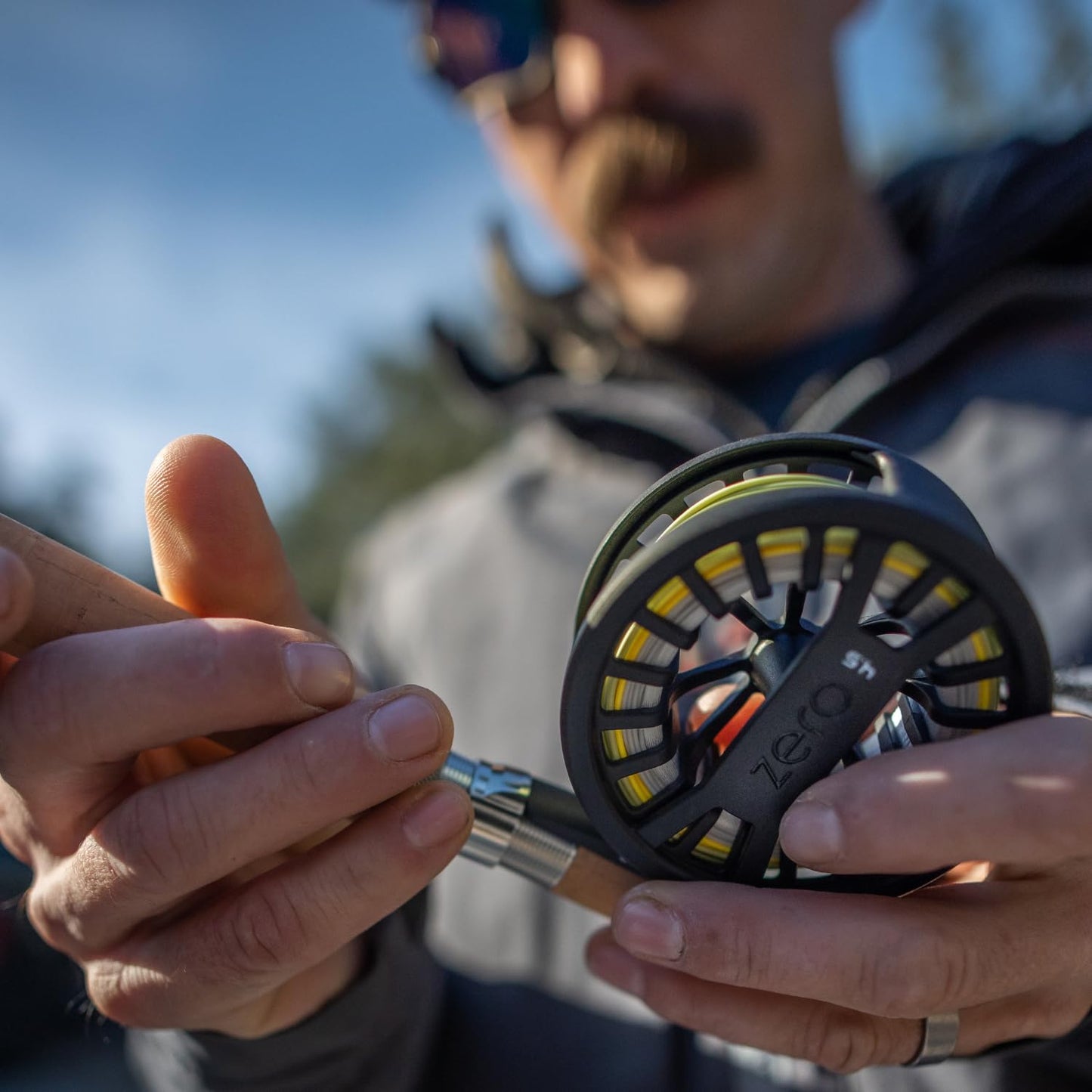 Redington Zero Fly Fishing Reel, Lightweight Design for Trout, Clicker Drag System, Burgundy, 4/5