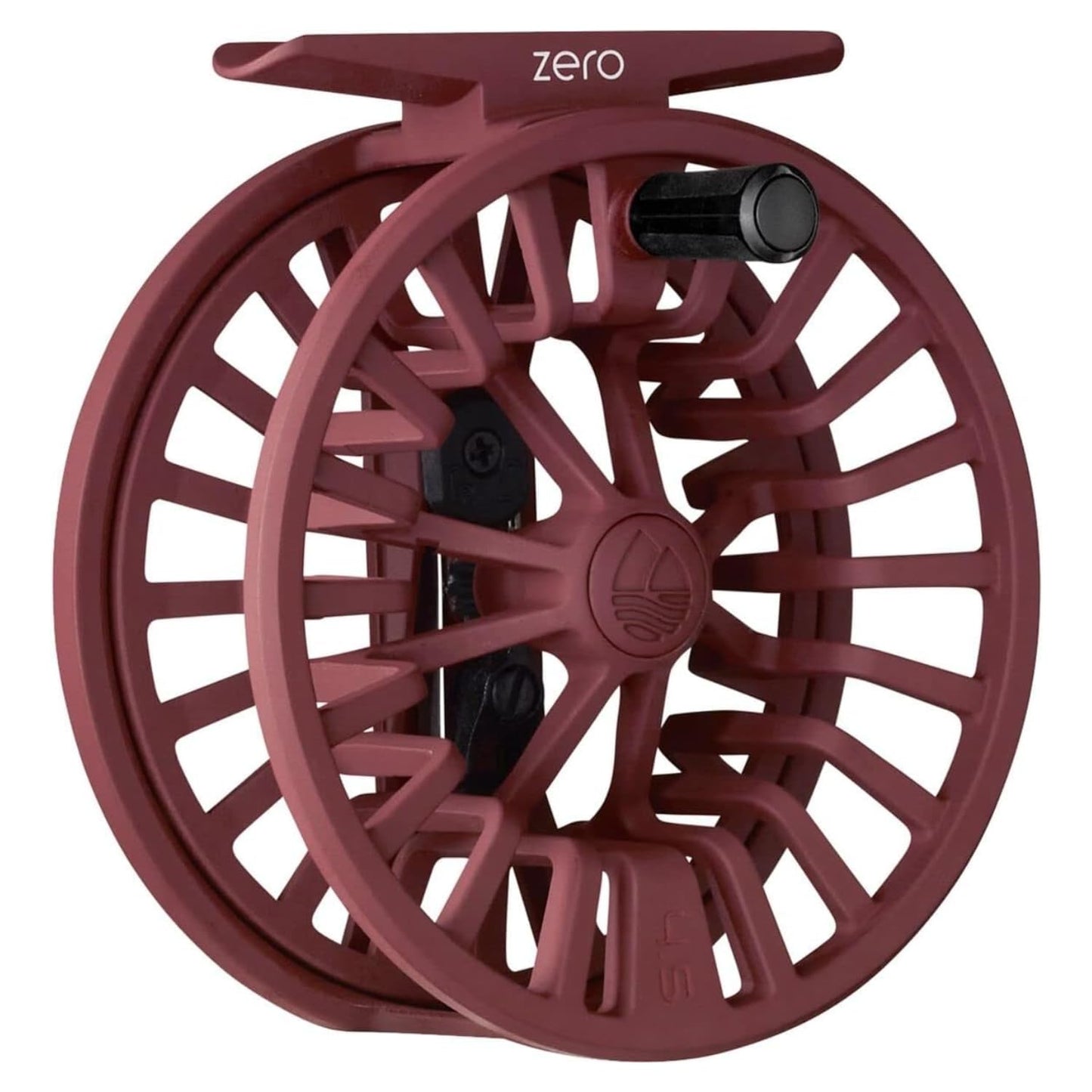 Redington Zero Fly Fishing Reel, Lightweight Design for Trout, Clicker Drag System, Burgundy, 4/5