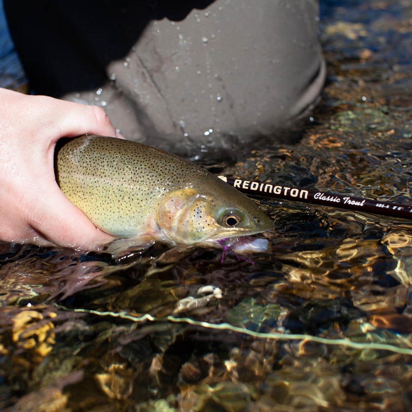 Redington Classic Trout Freshwater Fly Fishing Rod - Moderate Action 4-Piece Fly Rod - Case Included - 4WT 8'6"