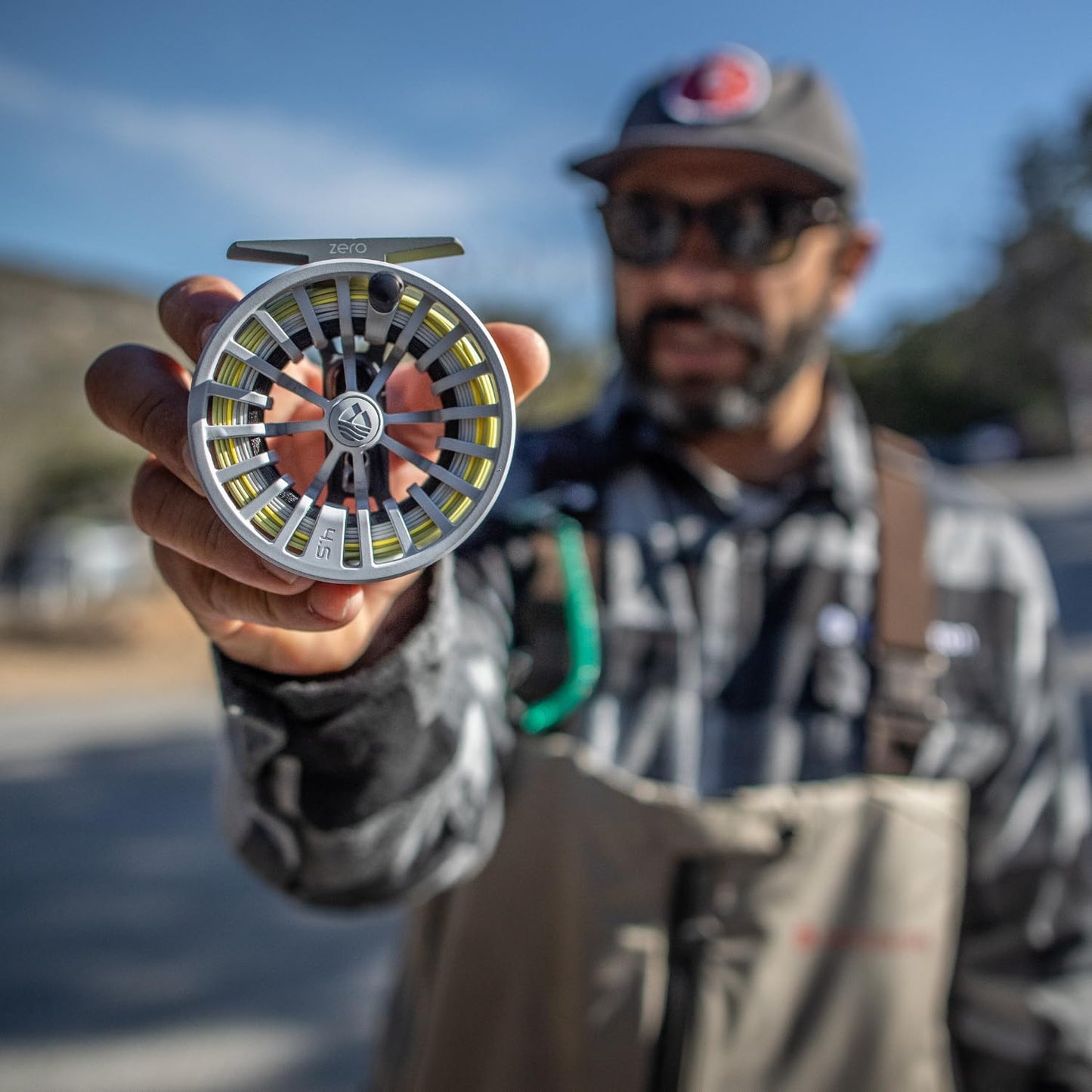 Redington Zero Fly Fishing Reel, Lightweight Design for Trout, Clicker Drag System, Burgundy, 4/5
