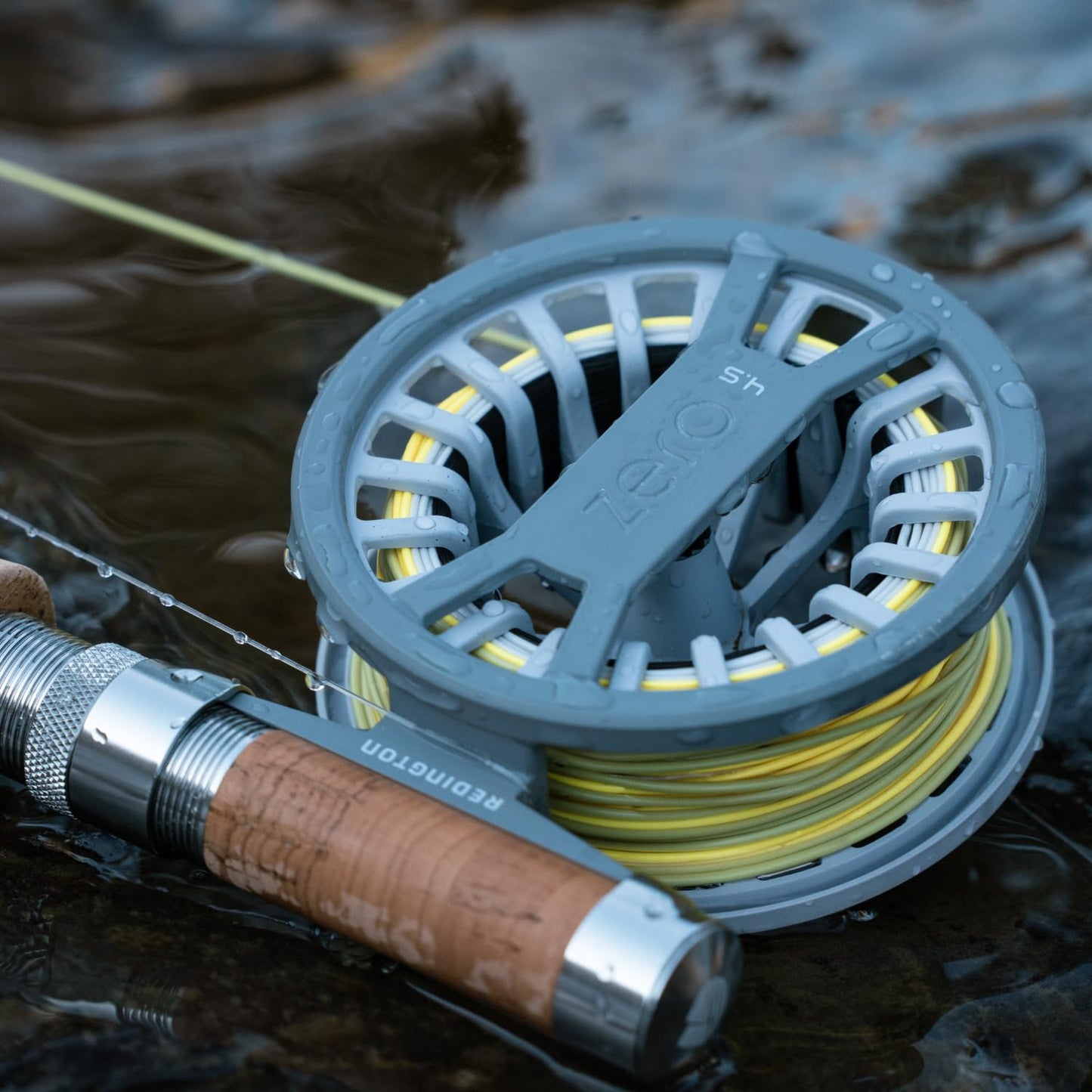 Redington Zero Fly Fishing Reel, Lightweight Design for Trout, Clicker Drag System, Burgundy, 4/5