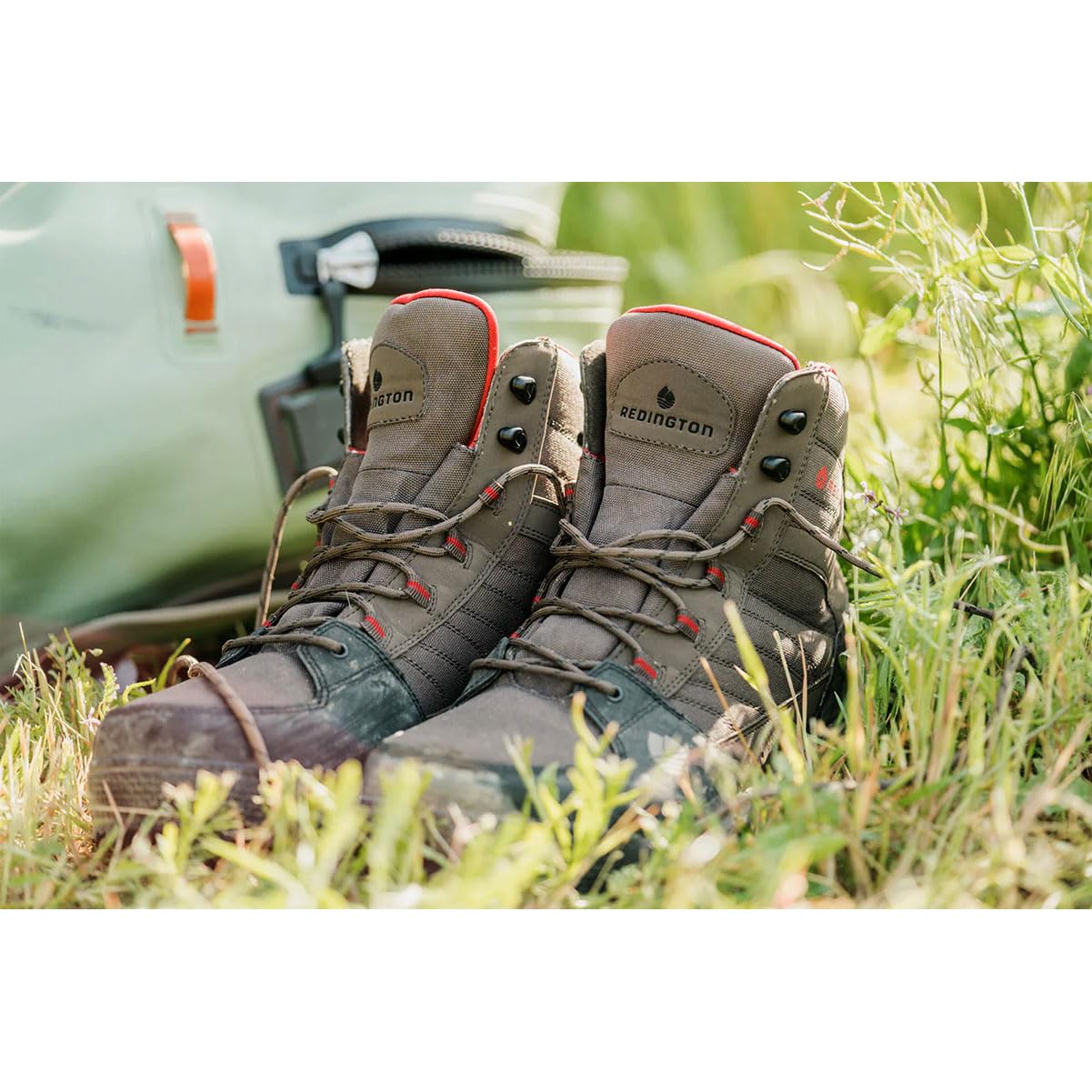 Redington Benchmark Wading Boots for Men - Sticky Rubber Sole Designed for Fly Fishing - Quick Drying and Abrasion Resistant - Ridge - Size 8