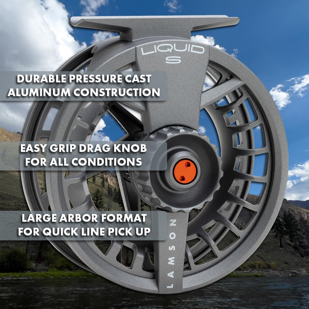 LAMSON Liquid S-Series Fly Reel, Size -5+, Daybreak