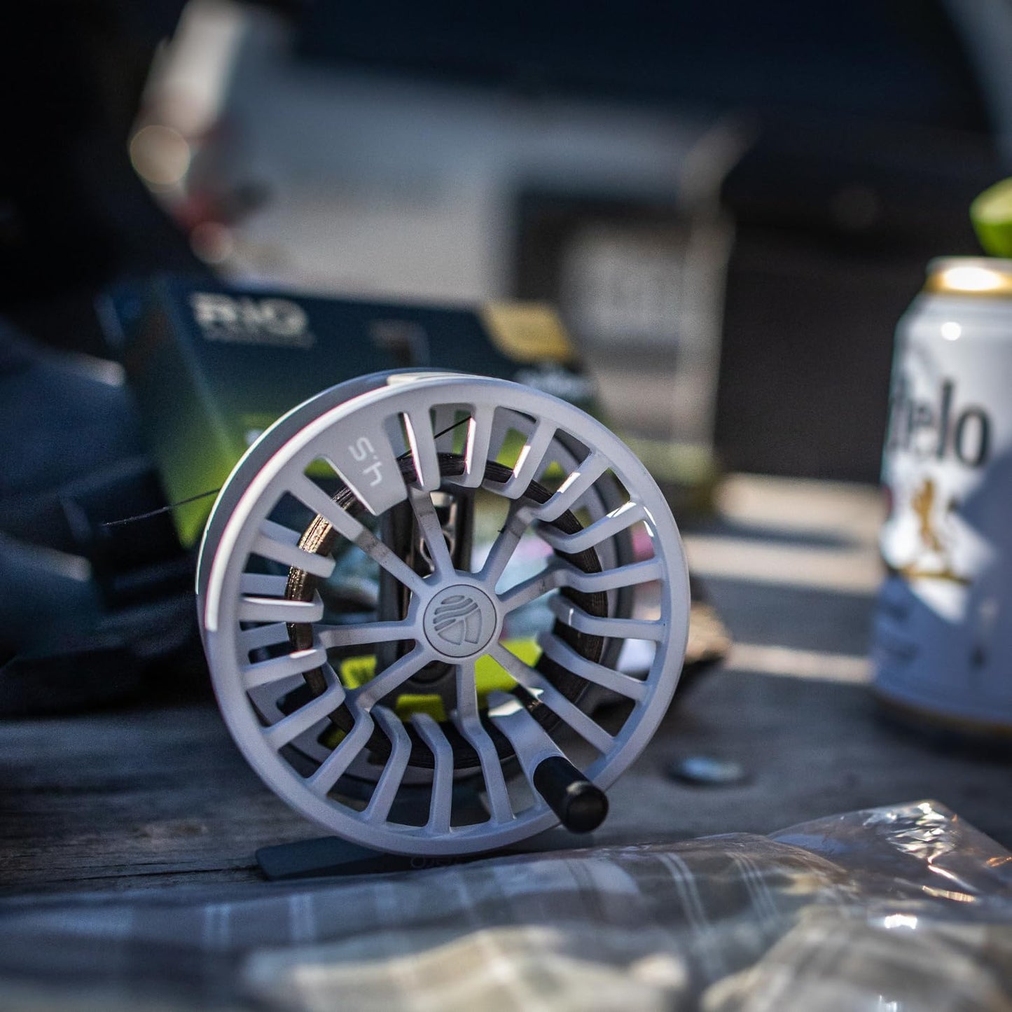 Redington Zero Fly Fishing Reel, Lightweight Design for Trout, Clicker Drag System, Burgundy, 4/5