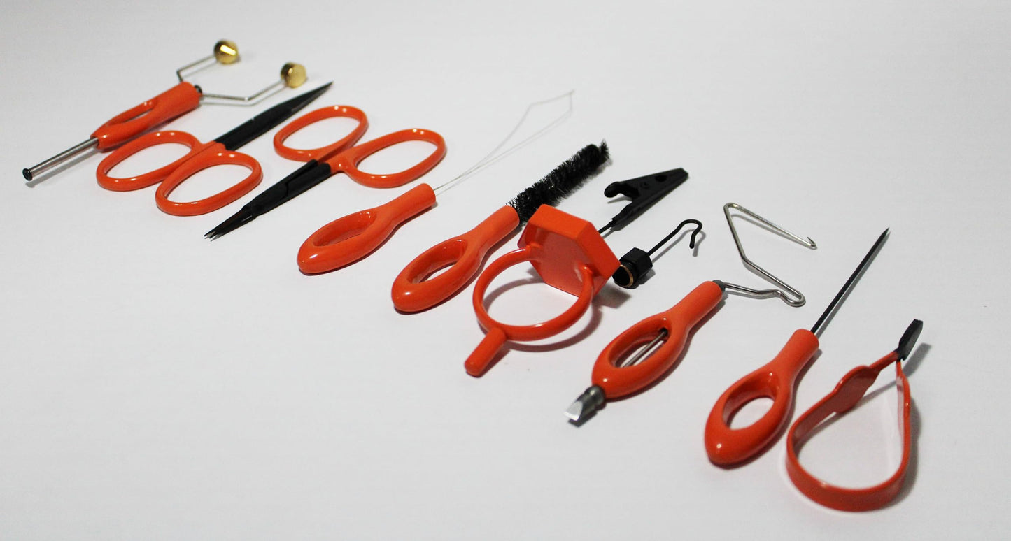 Tinfish Tackle Co. Deluxe Fly Tying Tool Kit | 9 Pc | for Beginner or Expert |