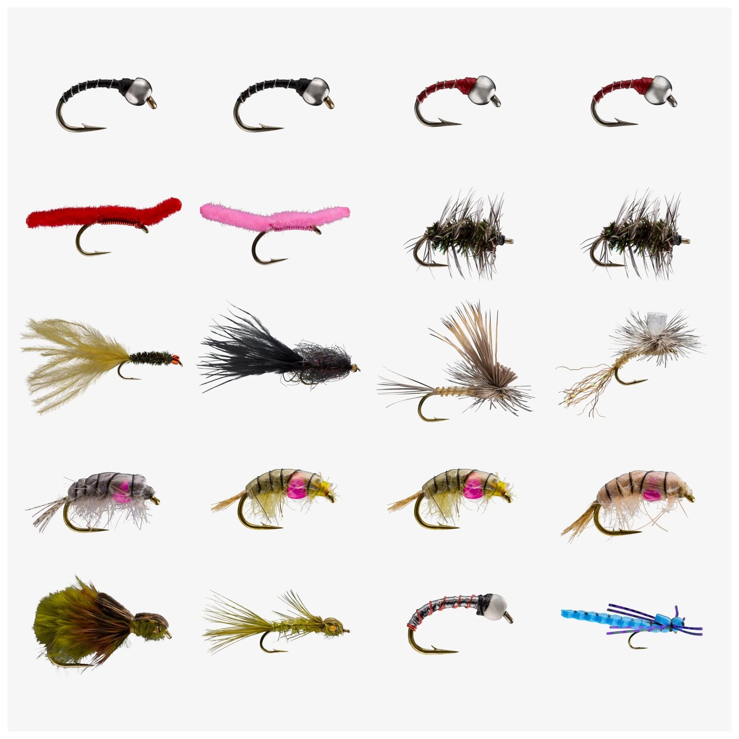 Redington Freshwater Fly Fishing Kit 5WT 9'0" Combo and Rio Products 20pc Stillwater Freshwater Fly Assortment Bundle