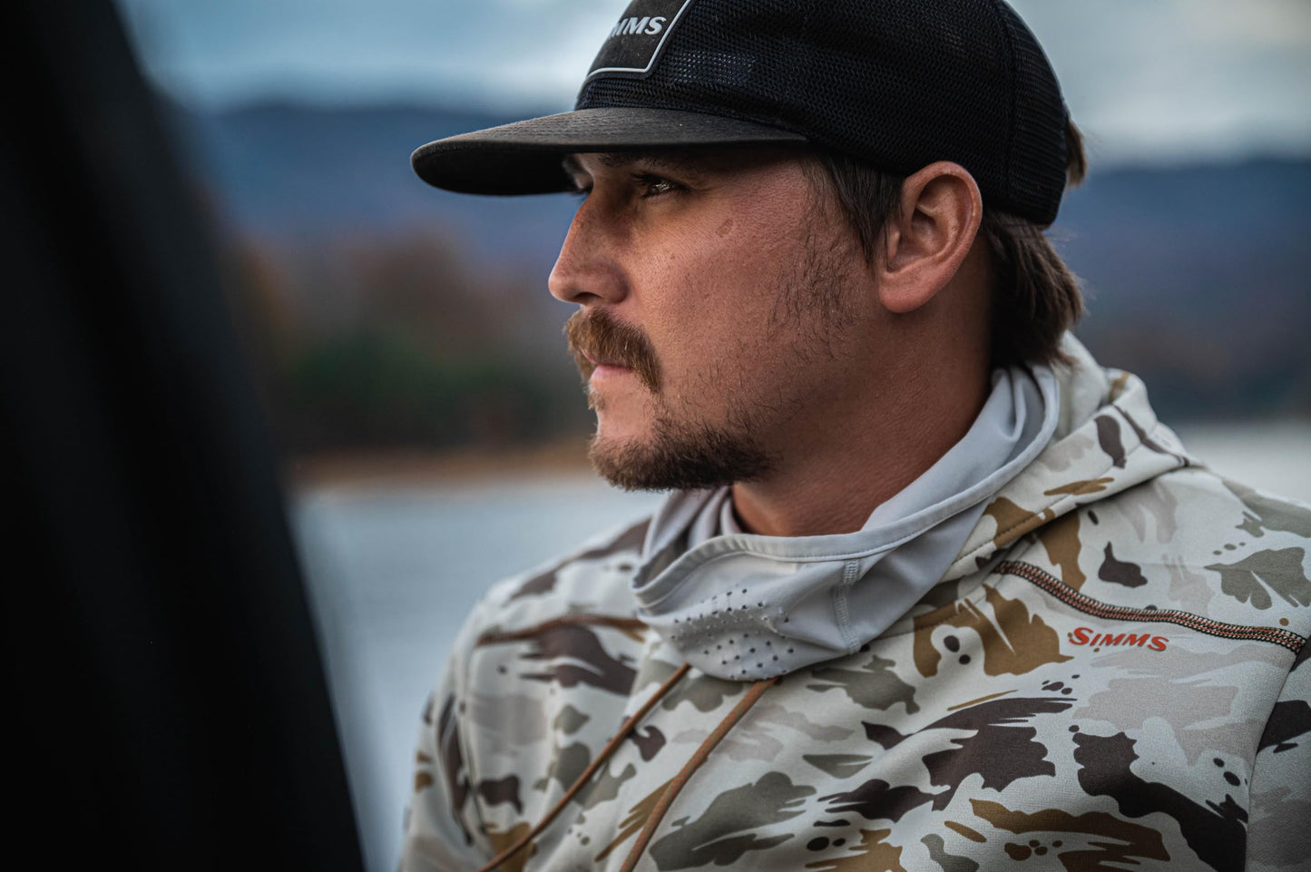 Simms UPF 50+ SunGaiter - Advanced Protection Neck Gaiter with Breathing Holes, Lightweight & Quick-Drying, Ideal for Anglers & Outdoor Enthusiasts (Sterling, One Size)