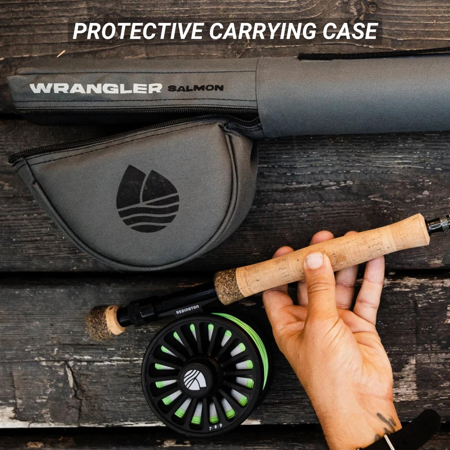 Redington Wrangler Trout XL Fly Fishing Kit, 6 Weight 9 Foot Rod, Crosswater Reel, Fly Line, Leader, & Carrying Case