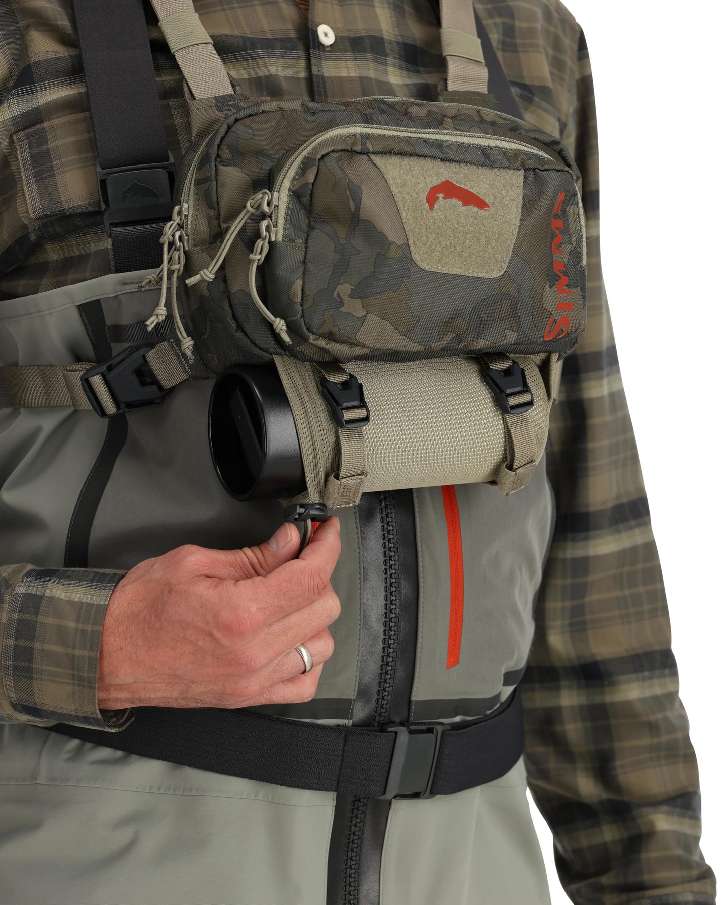 Simms Tributary Hybrid Chest Pack Regiment Camo Olive Drab Standard